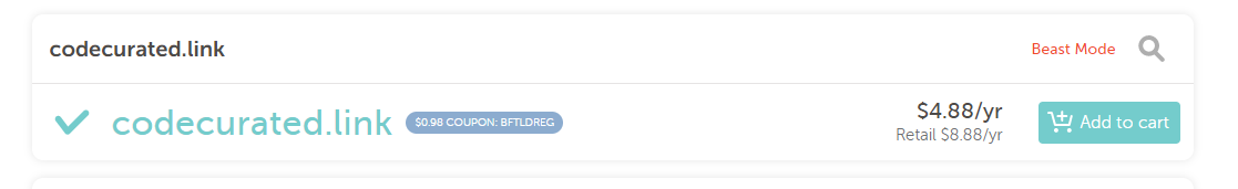 Domain is available for self-host Ghost
