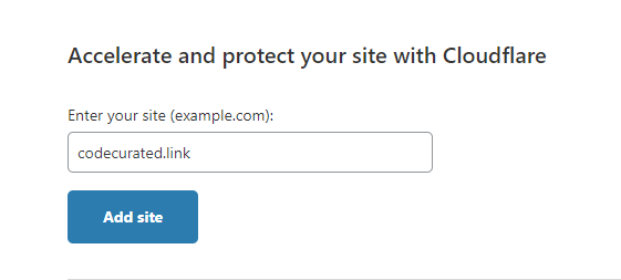 Add your domain to Cloudflare