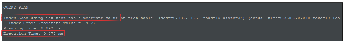 Database Query With Index