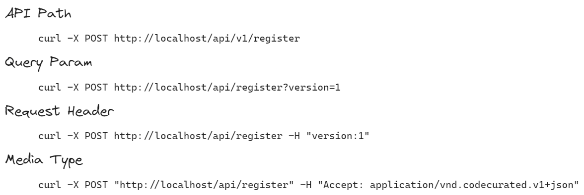 Common Methods of API Versioning